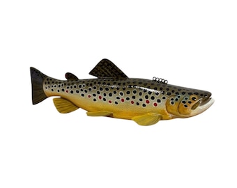8 inch Brown Trout Benziejo Decoy