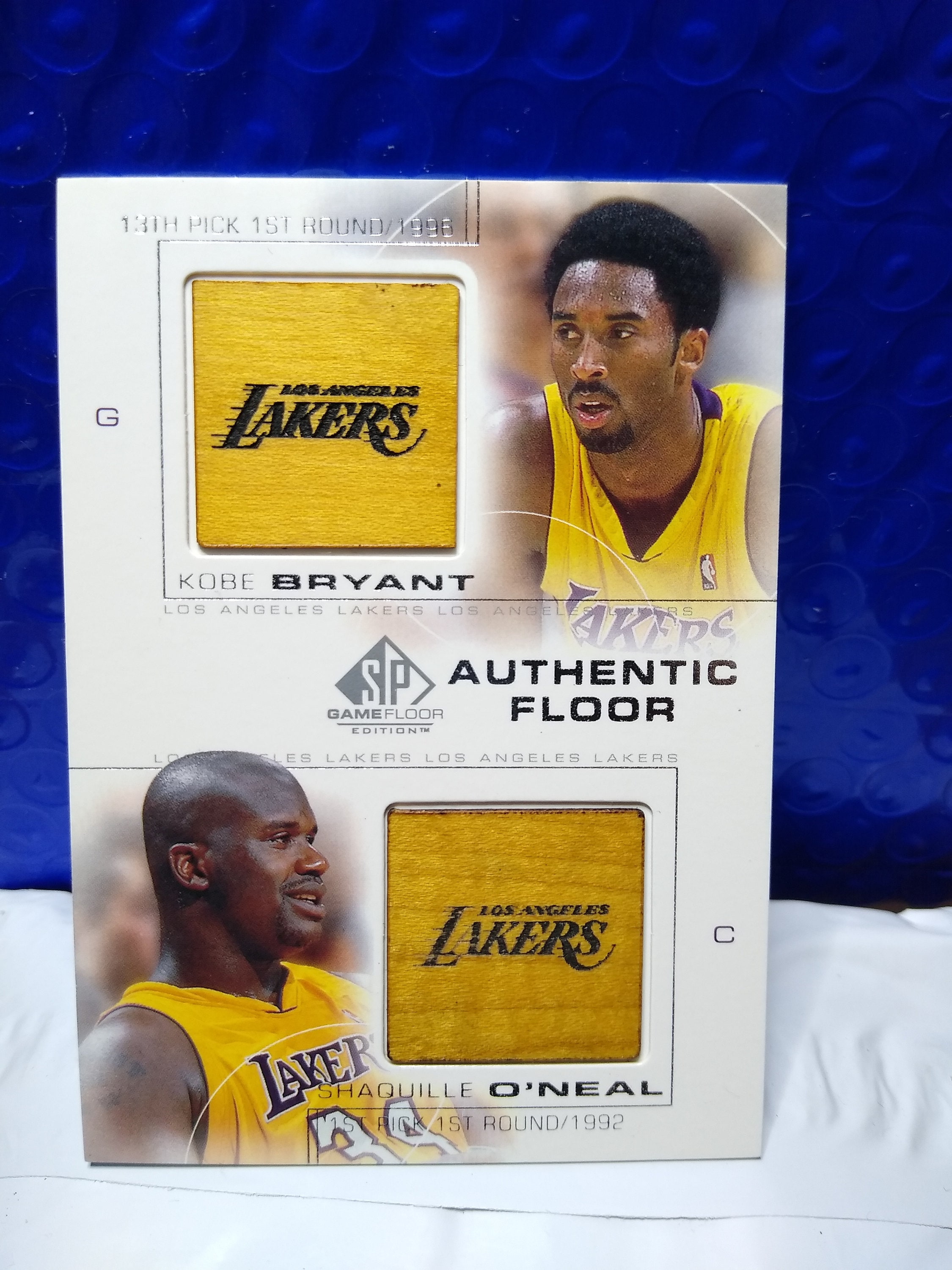 2001 Upper Deck Kobe Bryant & Shaq Game Used Floor Relic Card - Etsy