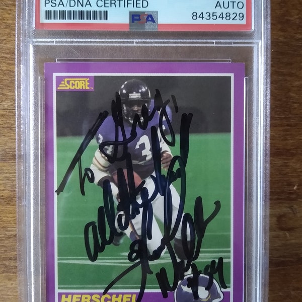 1989 Score Football Herschel Walker Minnesota Vikings PSA Authenticated Auto