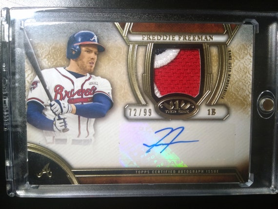 2015 Topps Tier One Freddie Freeman Auto Patch 72/99 - Etsy