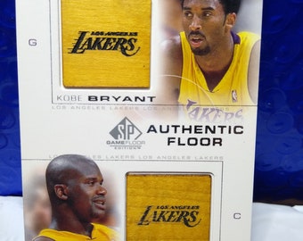 2001 Upper Deck Kobe Bryant & Shaq Game Used Floor Relic Card
