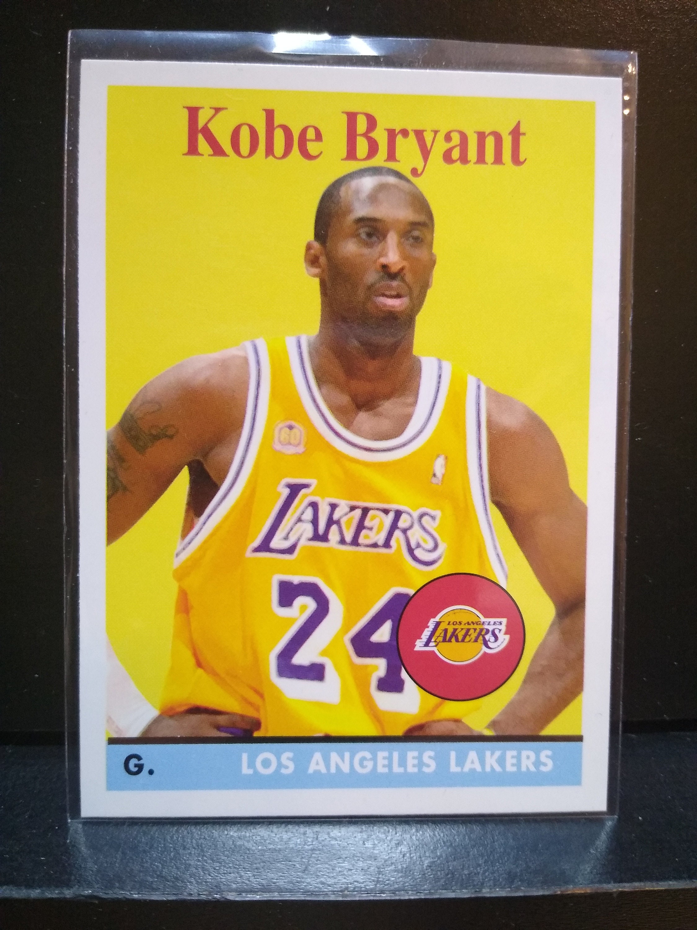 Kobe Bryant 2008 2009 Topps Basketball Retro 1958 1959 Variation Series  Mint Card #24 Showing This Los Angeles Lakers Star in His Gold Jersey