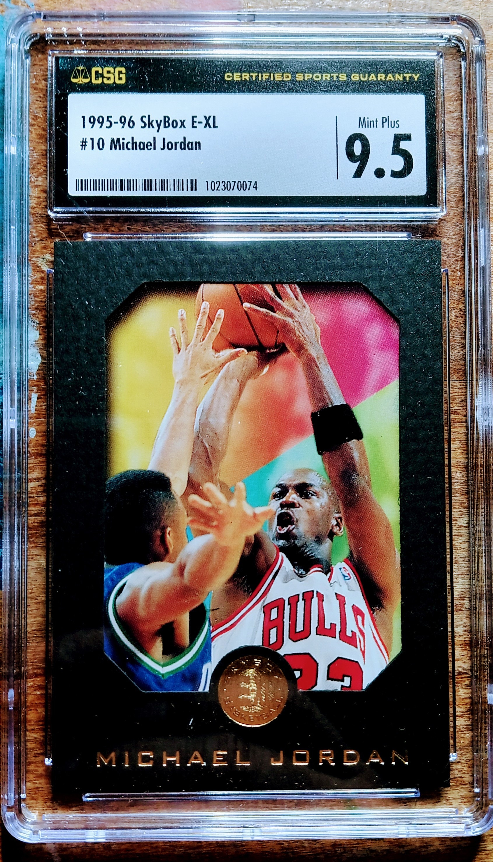 1995-96 Skybox E-XL #10 Michael Jordan Chicago Bulls CSG 9.5 Mint 