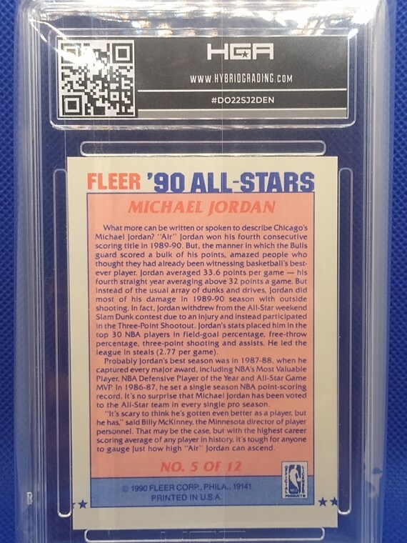 1990-91 Fleer All-star Sticker #5 Michael Jordan Chicago