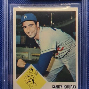 1963 Fleer Baseball #42 Sandy Koufax Los Angeles Dodgers BVG 7 NrMt