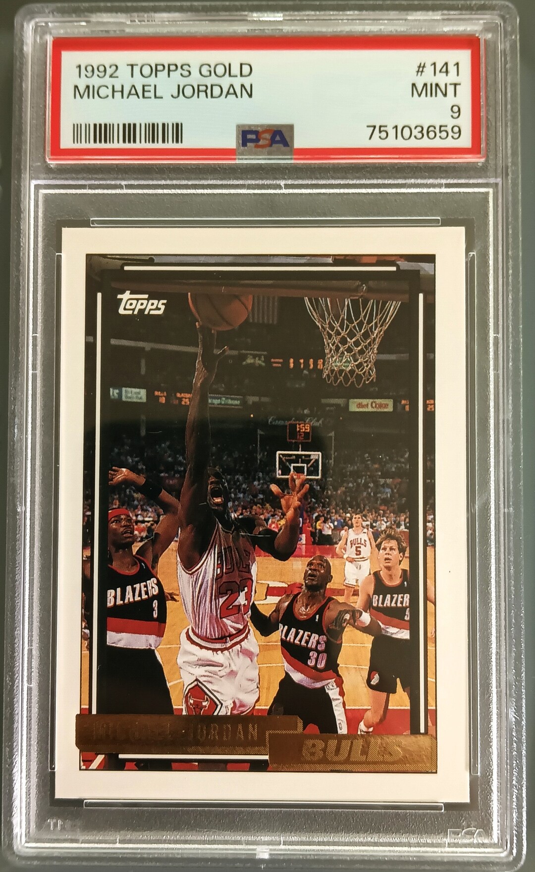 1992 Topps GOLD ALL STAR PSA 9 マイケルジョーダン MICHAEL JORDAN 1991-92 TOPPS GOLD ALL-STAR BASKETBALL CARD