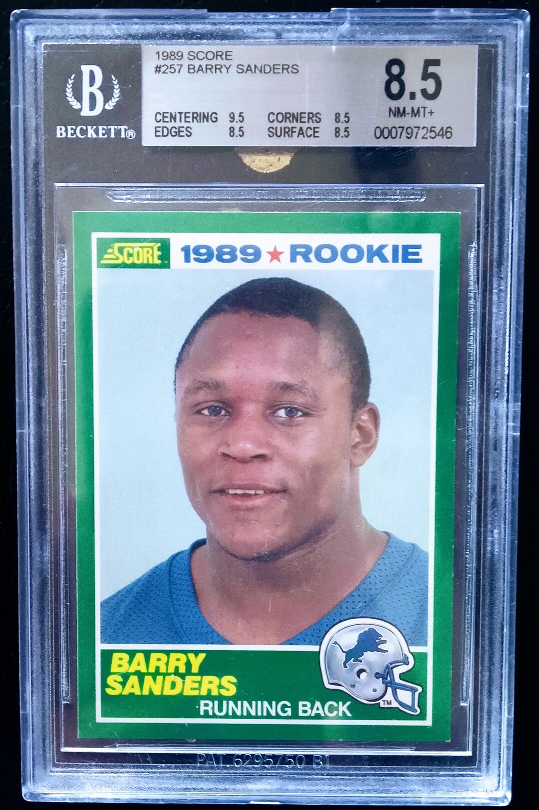 1989 Score Football Barry Sanders Rookie BGS 8.5 Mint Detroit Lions - Etsy