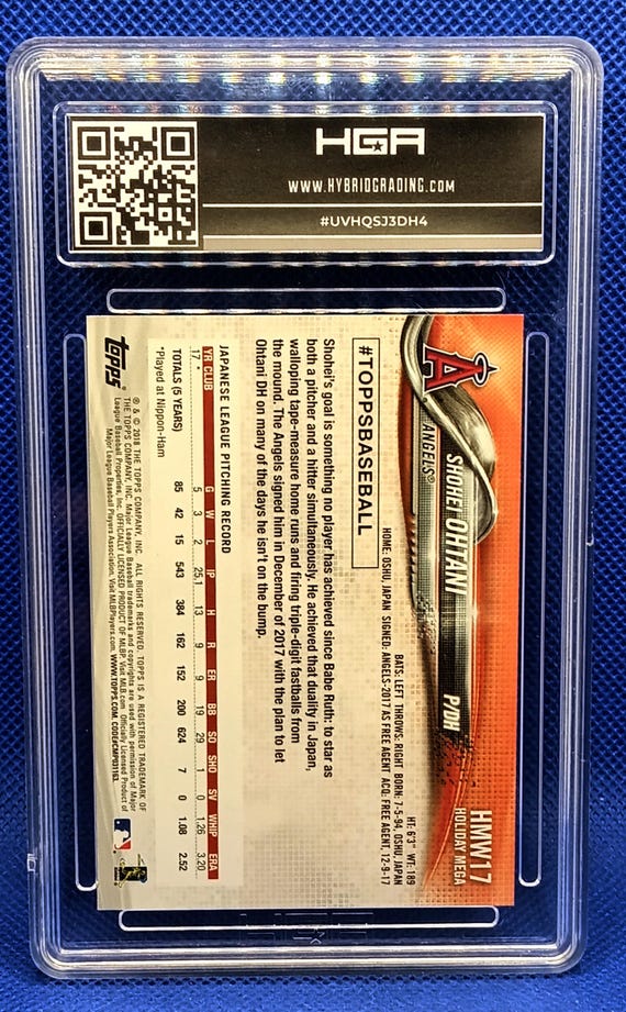 2018 Topps Holiday Shohei Ohtani Rookie Card, HGA 9.5 Gem Mint - Etsy