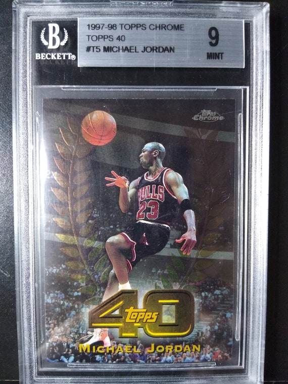 1997-1998 Topps Chrome 40 Michael Jordan #T5 Chicago Bulls Beckett