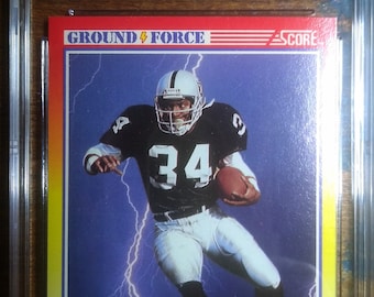 1990 Score Football Bo Jackson Raiders Ground Force CSG 9 Mint - Etsy