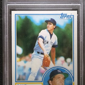 May include: A 1983 Topps baseball card featuring Dave Righetti, a pitcher for the New York Yankees. The card is graded GEM MT 10 by PSA and has the number #176.