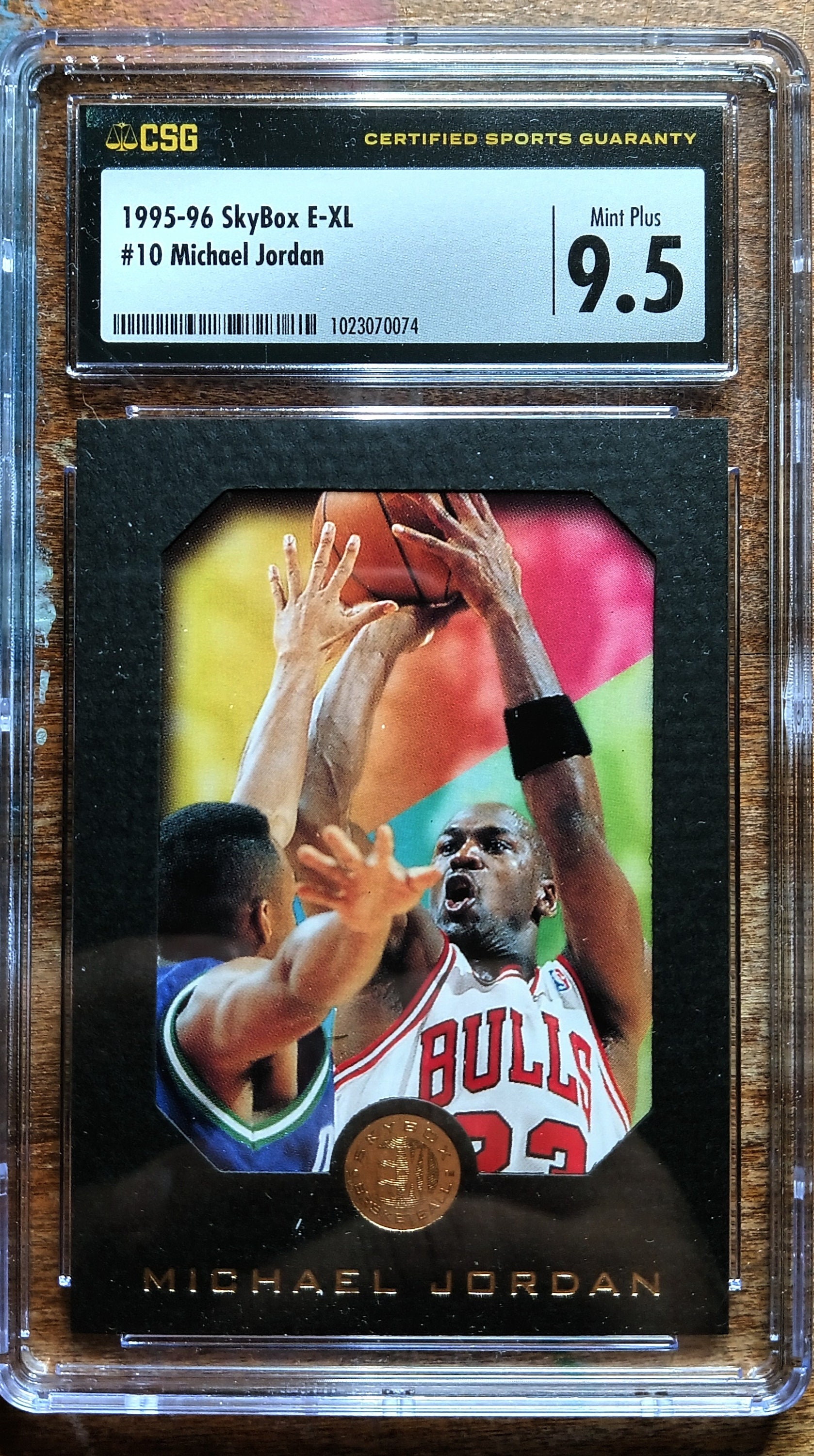 1995-96 Skybox E-XL 10 Michael Jordan Chicago Bulls CSG 9.5 Mint 