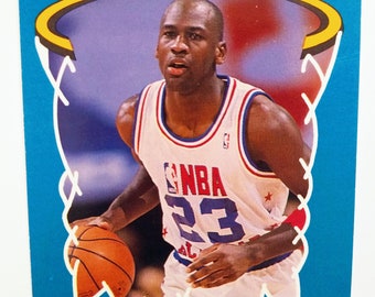 1990-91 Fleer Basketball Michael Jordan All-star Insert Nrmt