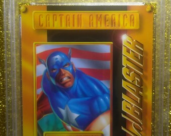 1995 Marvel Metal Captain America Gold Blaster PSA 8 NR-MT #2 of