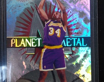 Shaquille O'Neal 1997-98 Fleer Basketball Metal Universe Plant Metal--Lakers
