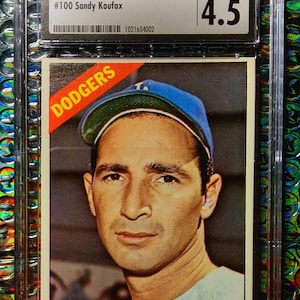 1966 Topps Sandy Koufax Los Angeles Dodgers CGC 4.5 VG -EX+