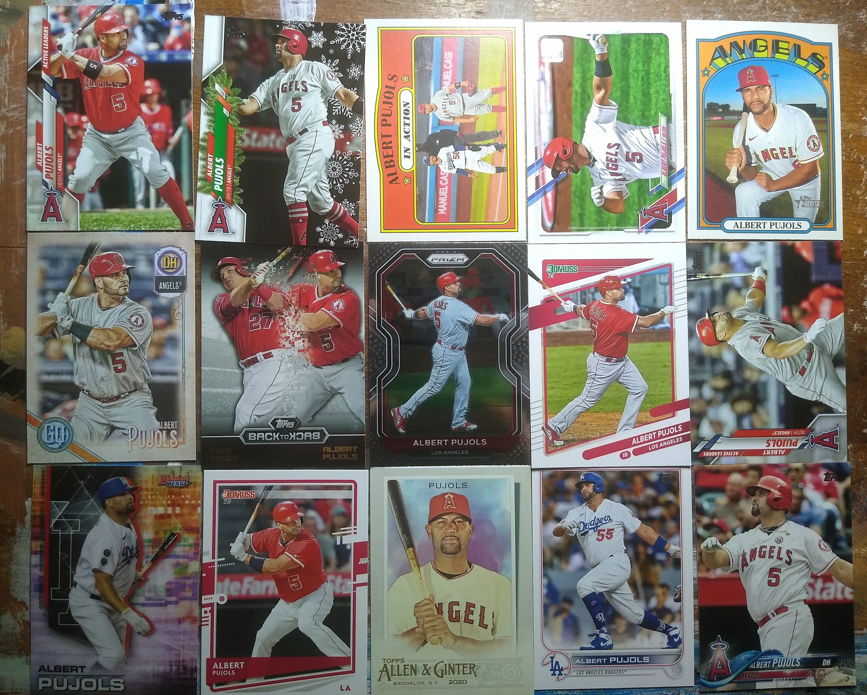 Albert Pujols Collection 23 Twenty Three Cards Dodgers 