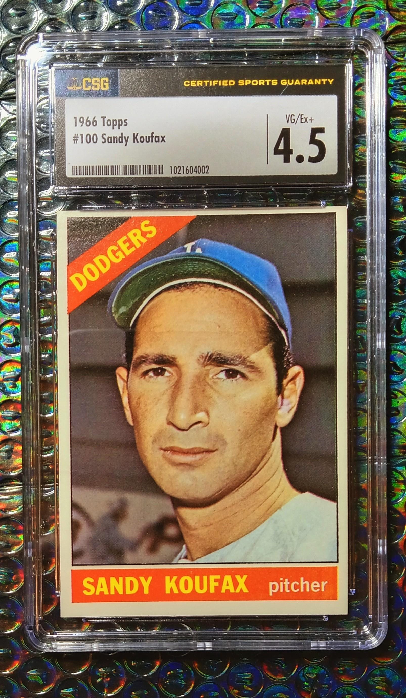 1966 Topps Sandy Koufax Los Angeles Dodgers CGC 4.5 VG -EX+ - Etsy