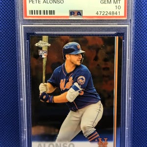 2019 Topps Chrome Pete Alonso Rookie New York Mets PSA Gem Mint 10