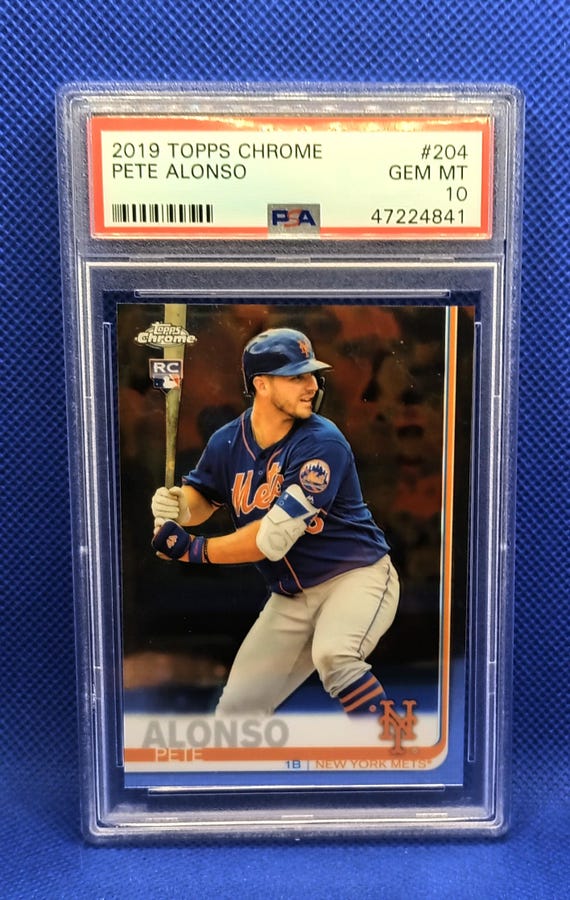 2019 Topps Chrome Pete Alonso Rookie New York Mets PSA Gem Mint 10