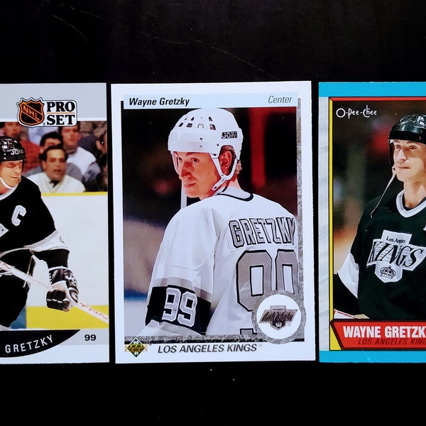 Wayne Gretzky Collection 1989-90 pro set upper deck and O-Pee-Chee all in Nrmt Condition Los Angeles Kings