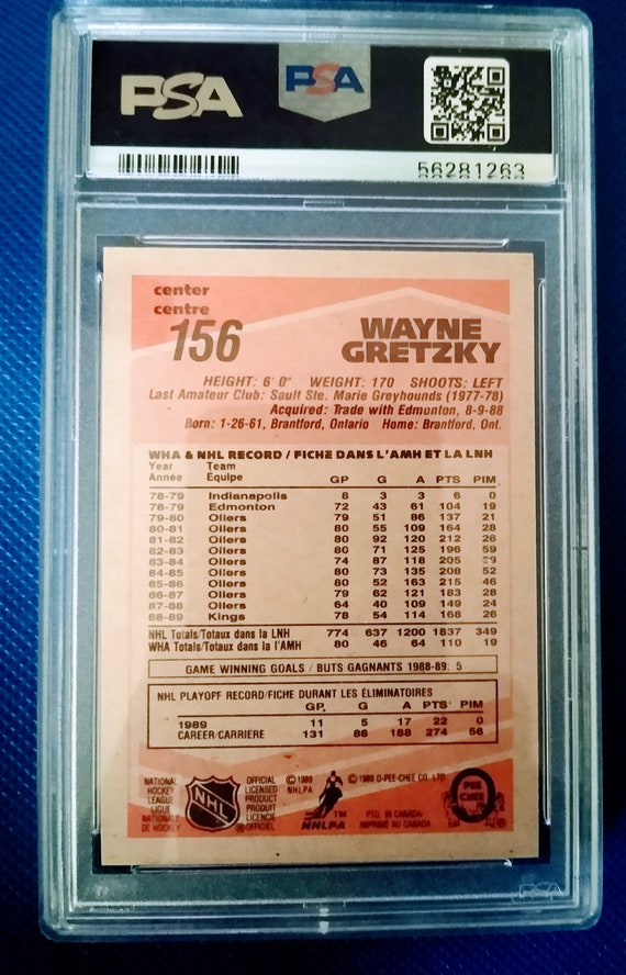 1989 Wayne Gretzky O-pee-chee Los Angeles Kings Card, PSA Mint 9 - Etsy