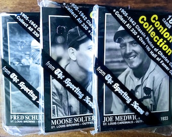 4 Packs of the Conlon Collection by the Sporting News. Classic