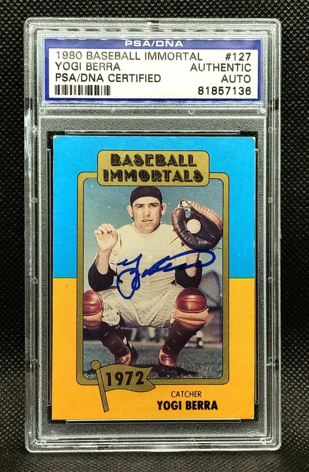 1980 Baseball Immortals Yogi Berra New York Yankees Signed 