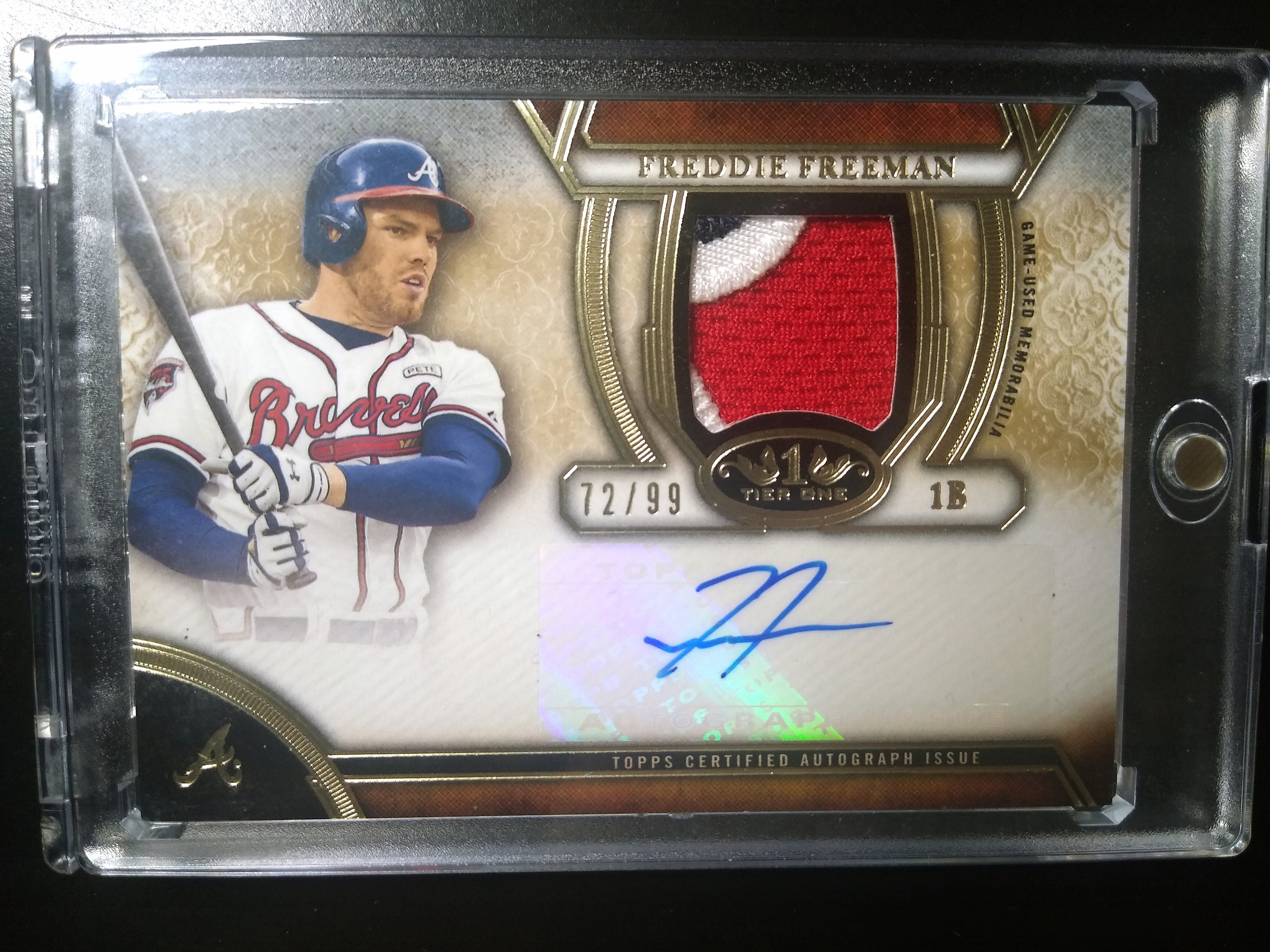 Buy 2015 Topps Tier One Freddie Freeman Patch Auto 72 /99 Los Online in  India 