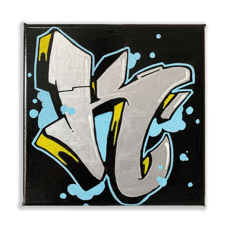 Graffiti Letter K Art Print 12x12 inches Signed & Numbered Etsy