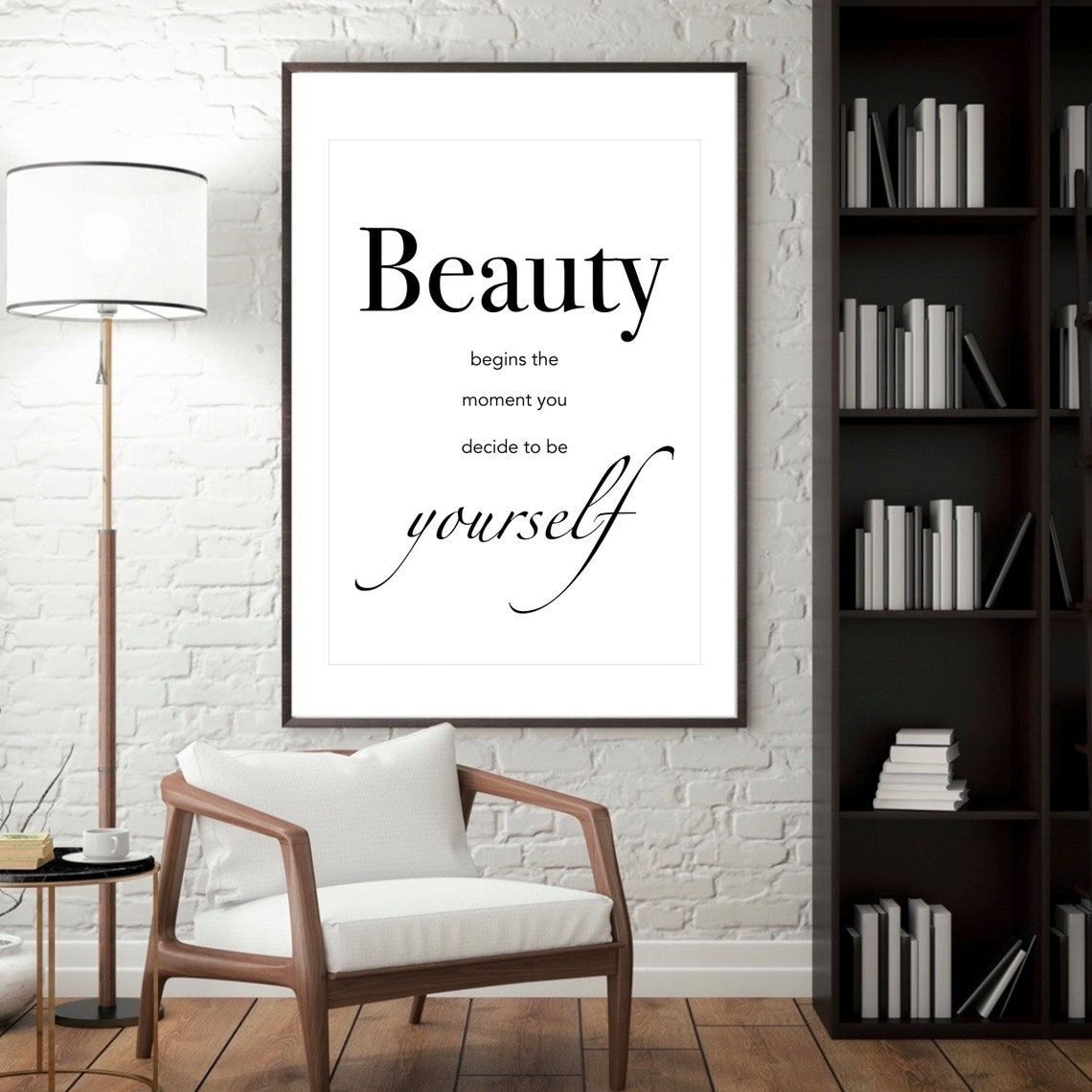 Beauty poster Quote printable wall art Motivational print | Etsy