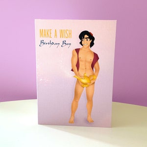 Wish Aladdin Gay Porn - Sexy birthday wish - Etsy MÃ©xico