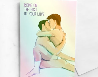 gay love anniversary card | original design for anniversary, birthday, valentine's day or just because