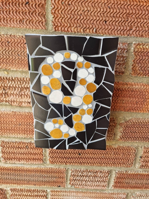 Mosaic Door Number House Number Plaque Custom Made Door Etsy