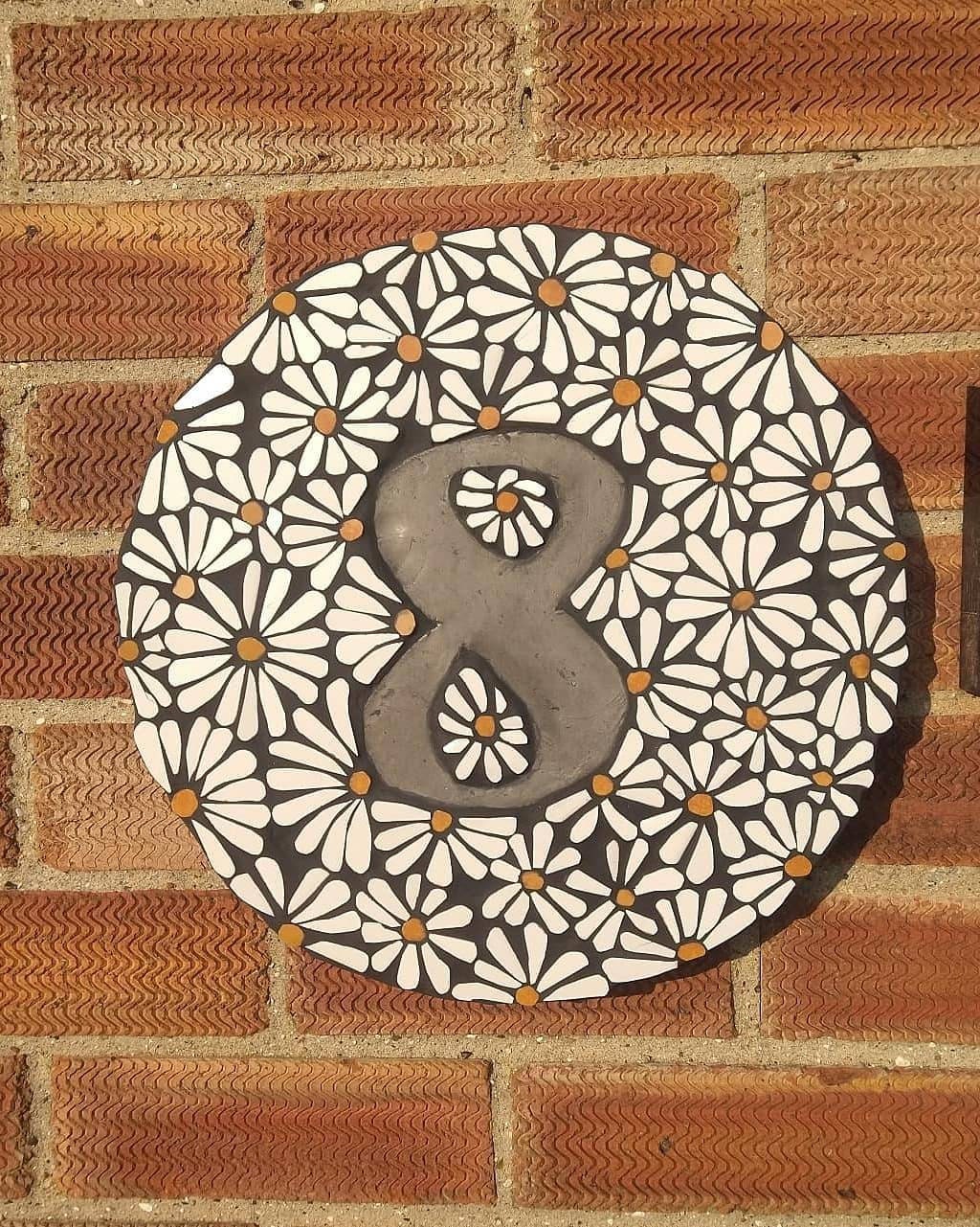 Mosaic door Number Ceramic door Plaque Custom made Door Etsy