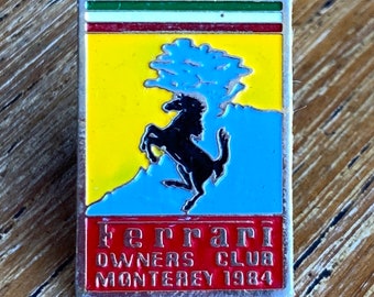 Original Ferrari Pin Gt Badge Metal Enamelled 