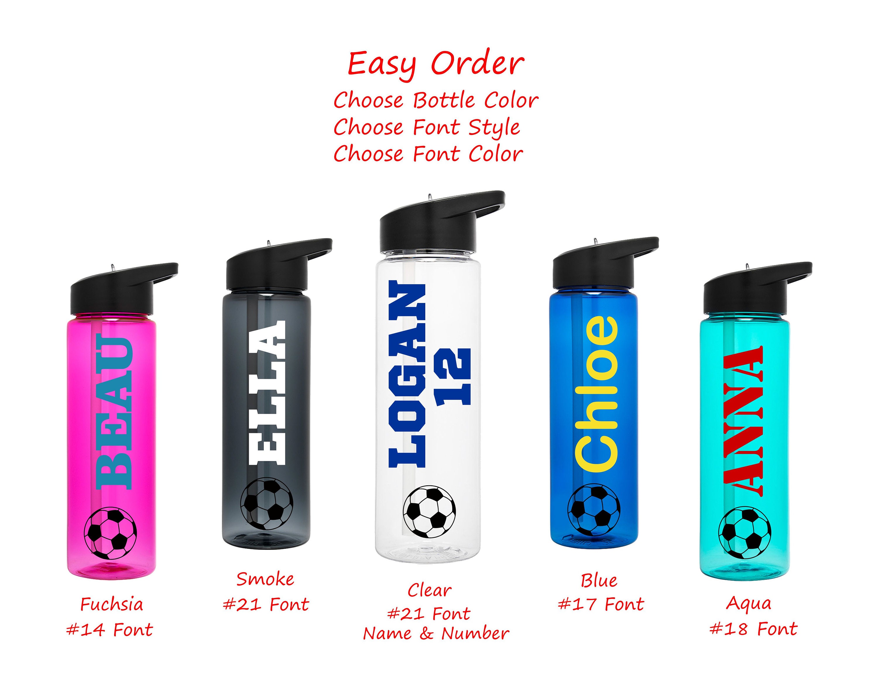 Borraccia Personalizzata 600ml Con Nome - Acciaio Inox Termica Per Calcio E Sport - Regalo Bambini