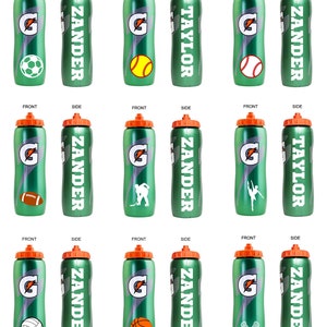 Personalized Gatorade Bottle Name Team Gift Birthday Party Favor Basketball Football Softball Baseball Soccer Volleyball Lacrosse Hockey