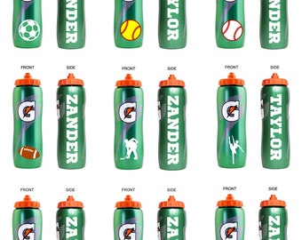 Personalized Name Gatorade Water Bottle Team Gift Party Favor Basketball Football Softball Baseball Soccer Volleyball Lacrosse Hockey Dancer