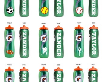 Personalized Custom Gatorade Bottle with Name Team Gift Birthday Party Favor Basketball Football Baseball Soccer Volleyball Lacrosse Hockey
