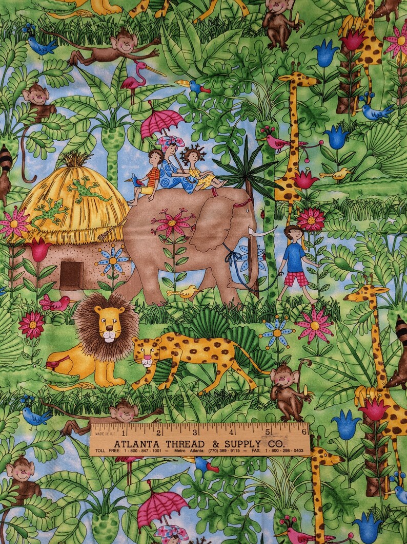 Jungle Friends Quilt Panel Kit by Laurie Goden for Northcott Etsy