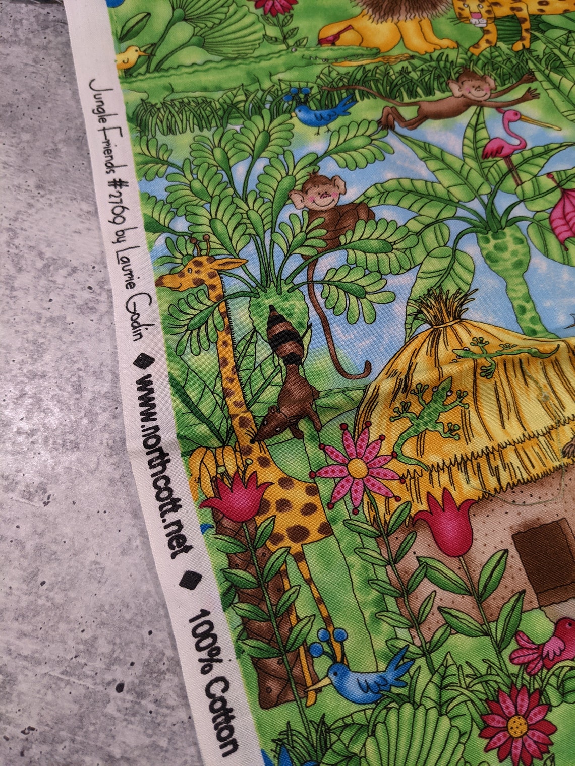 Jungle Friends Quilt Panel Kit by Laurie Goden for Northcott Etsy