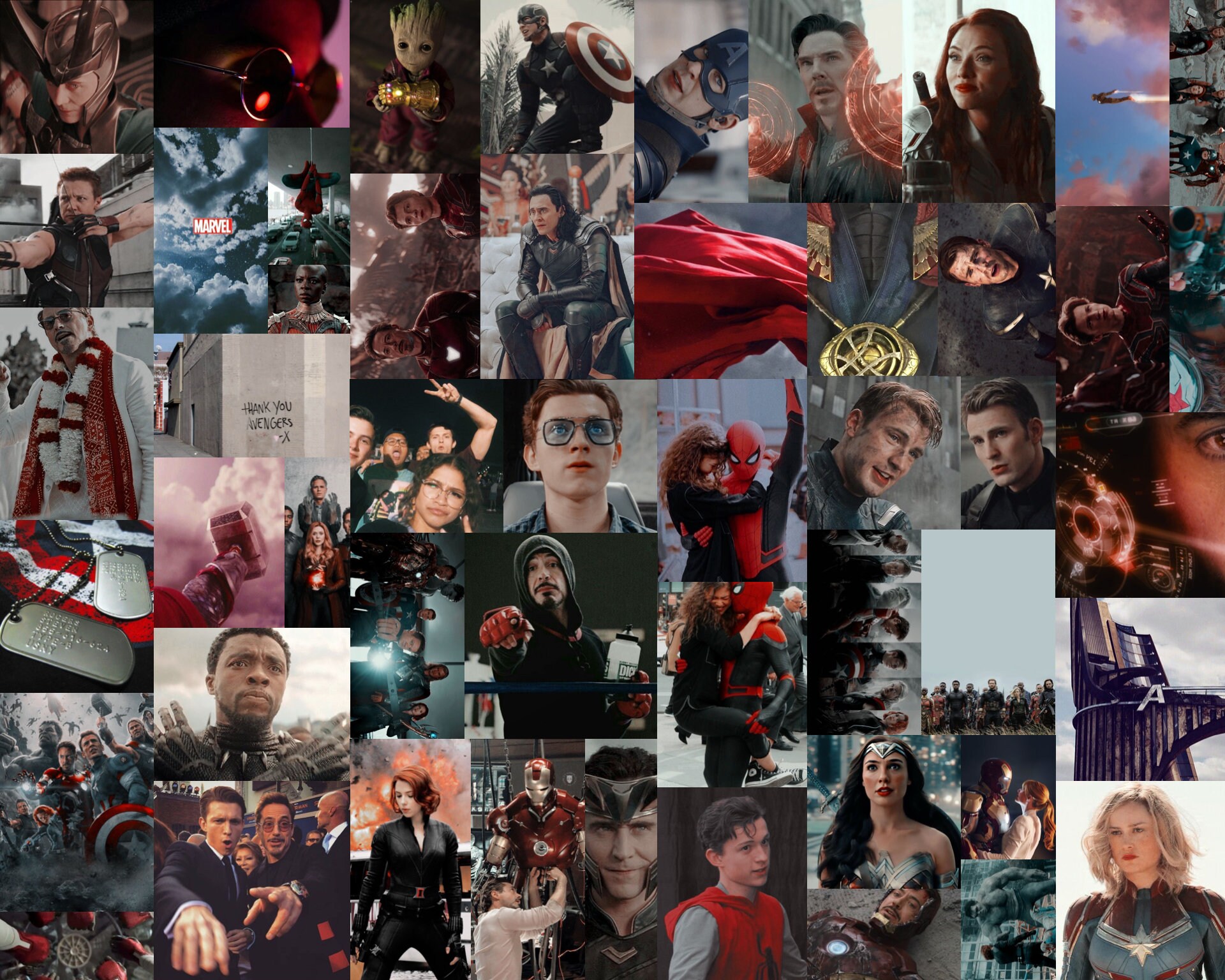 Marvel Wall Collage Kit 50pcs digital photos for picture Etsy