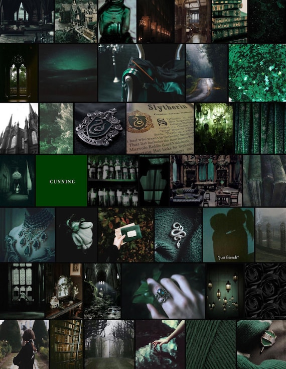 Slytherin Collage Wallpapers macbook collage desktop wallpaper harry potter, harry on slytherin collage wallpapers