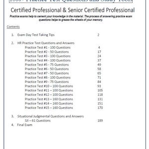 SHRM 2026-2027 Workbook Practice Questions for CP & SCP Exams
