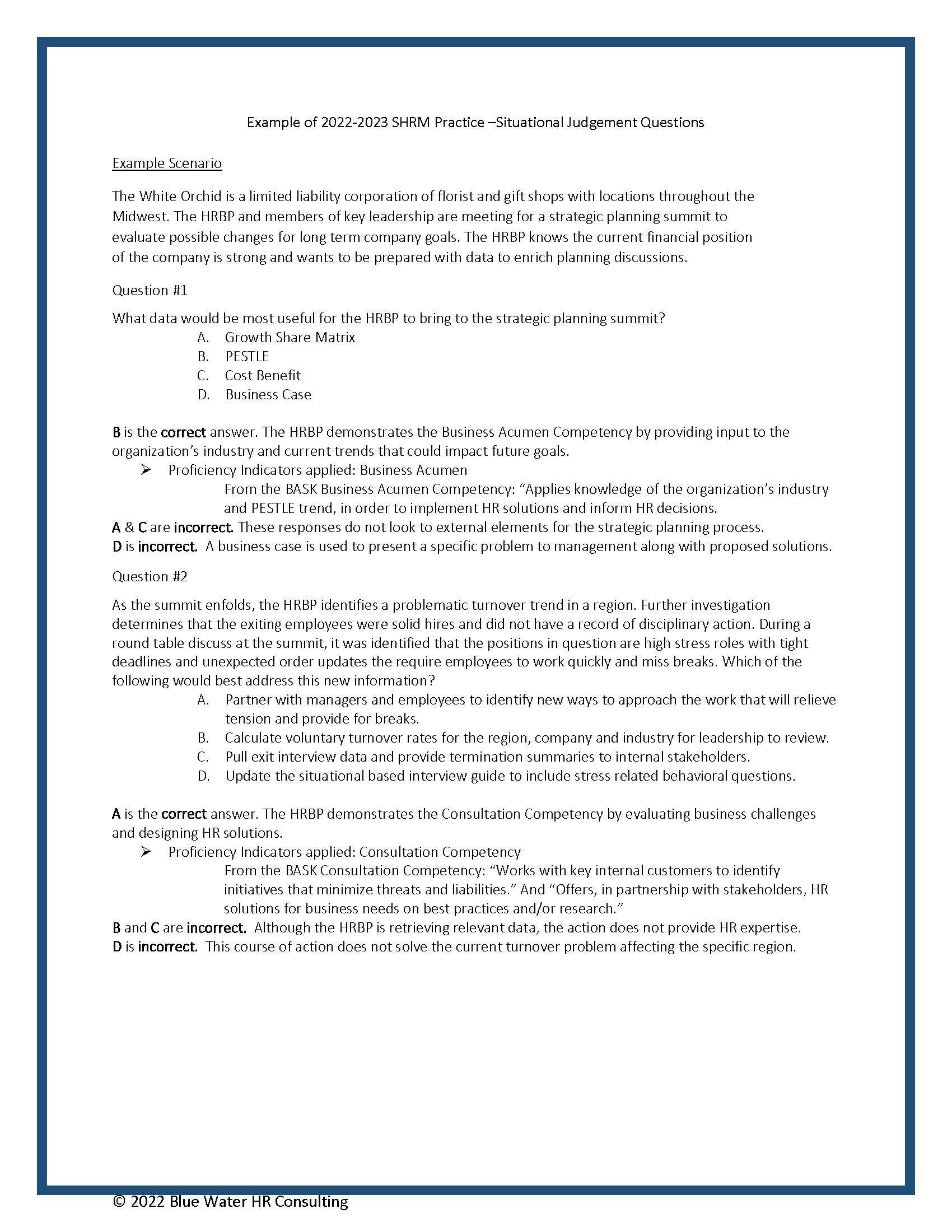 SHRM 20232024 Workbook Practice Questions for CP & SCP Exams Etsy