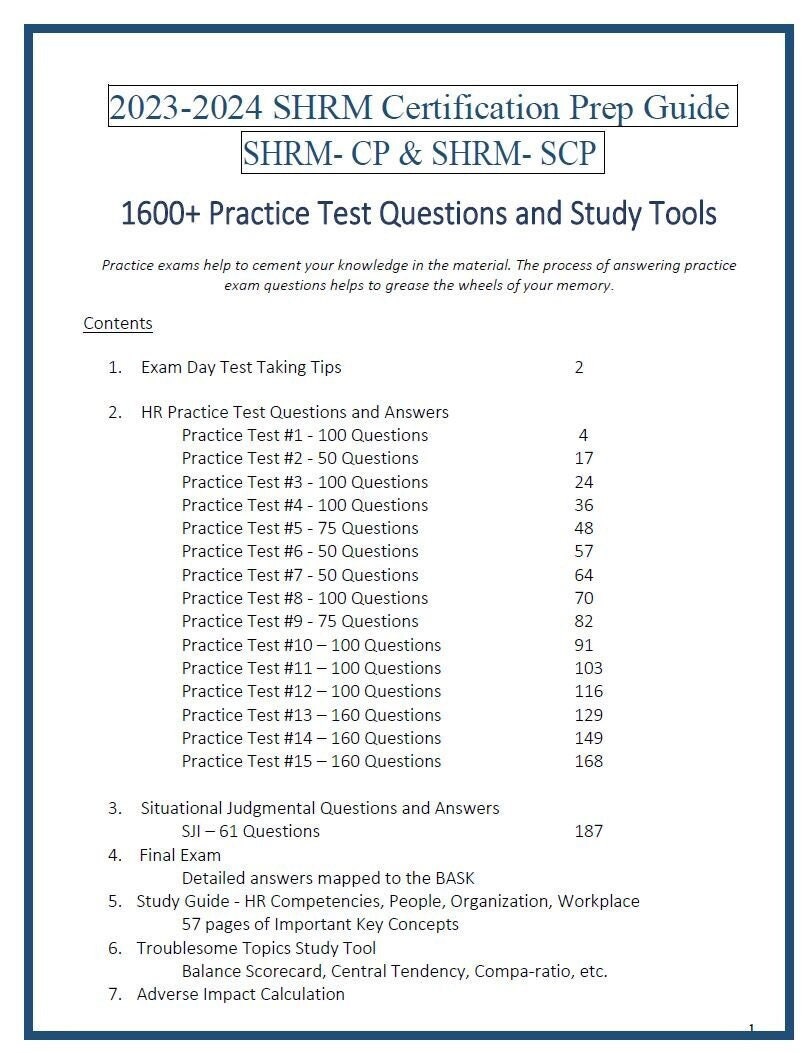 SHRM Certified Professional Exam Prep Courses [2023]