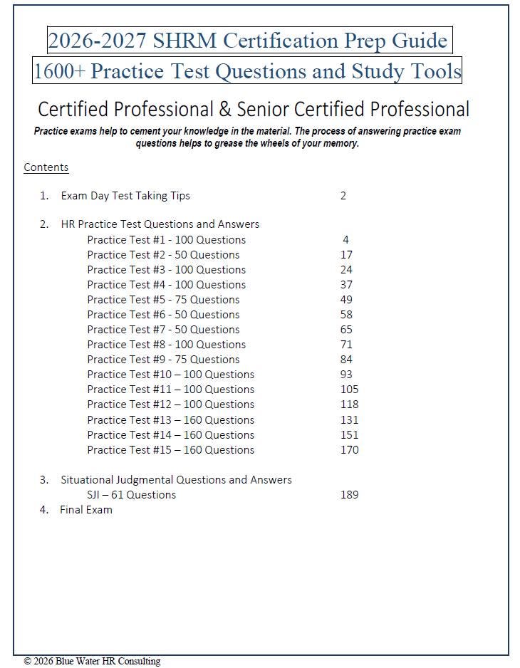 Scp Questions Sample SHRM 2026-2027 Workbook Practice Questions for CP & SCP Exams - Etsy