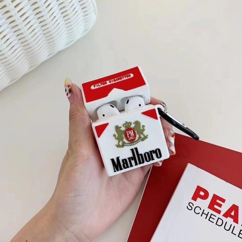 Marlboro Aipord Case Cool Airpod Case Cigarettes Airpod Etsy