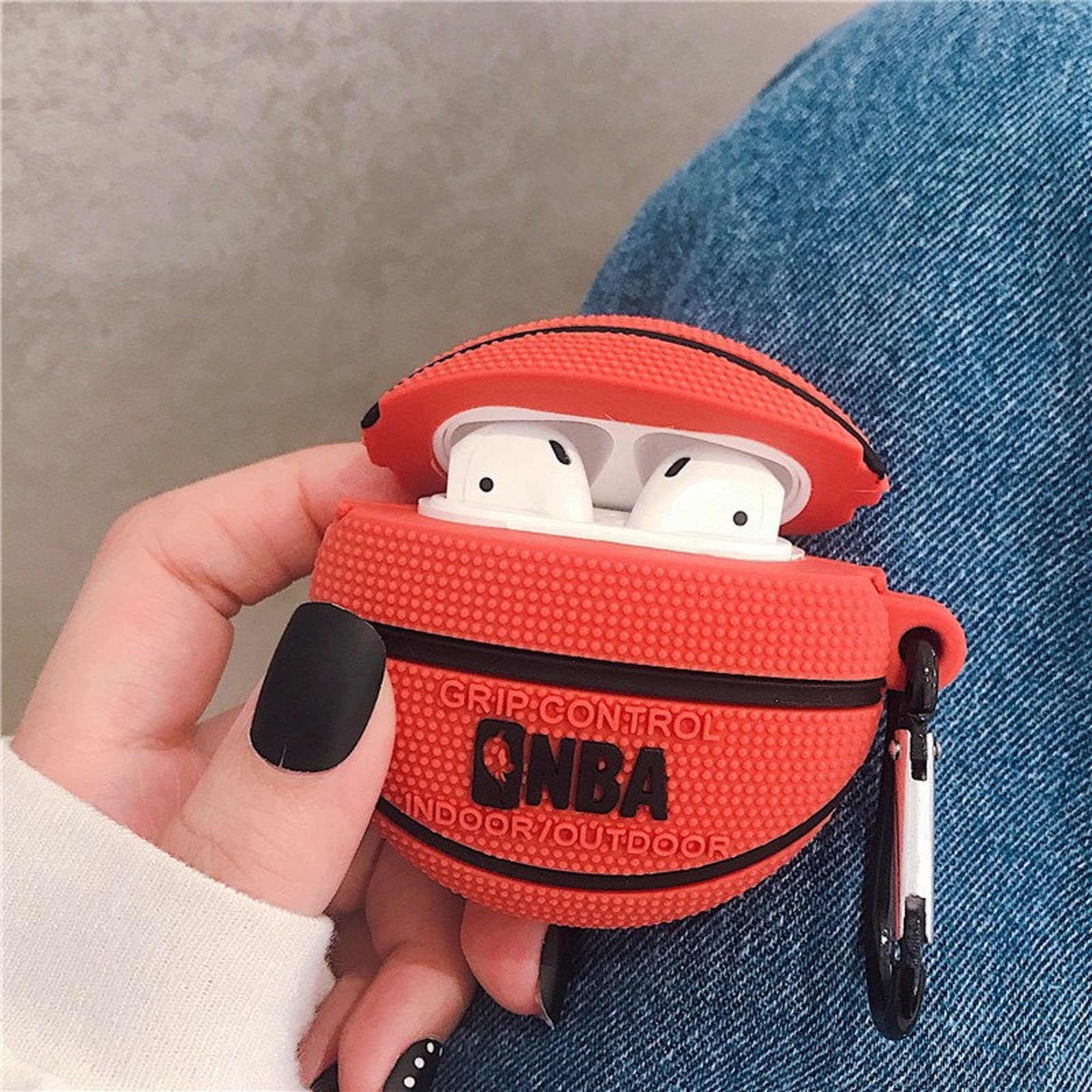 Basketball AirPod Case with Keychain Orange Silicone Cover Etsy
